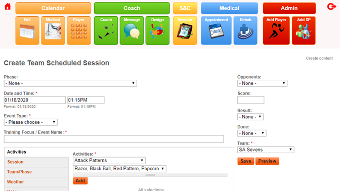 Intelligent Athlete Management